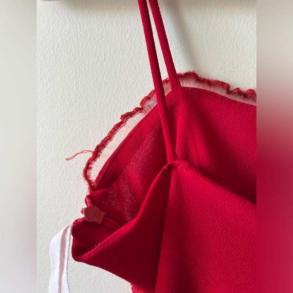 Vintage Dollar Red Formal/Prom Sequin Slit Asymmetrical Dress - Picture 11 of 16